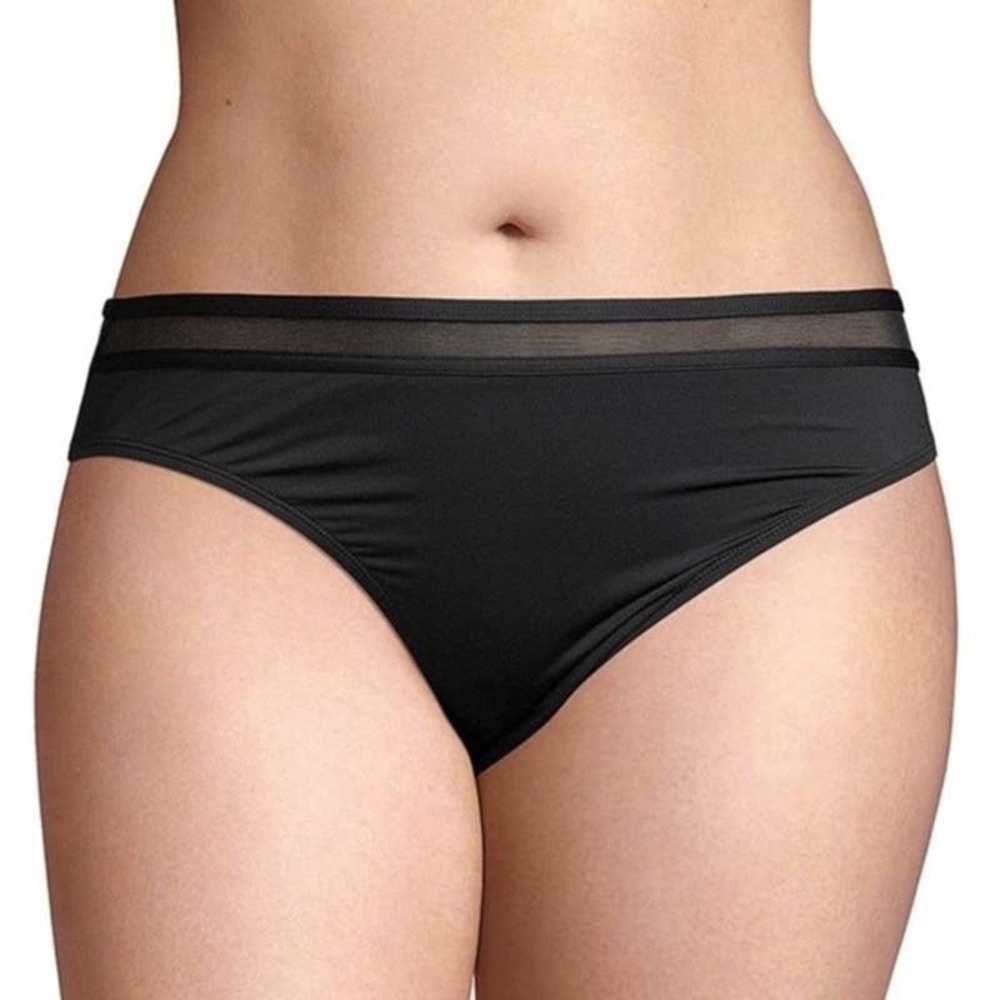 NEW Tommy Bahama Mesh Solids Hipster Bikini Bottoms Black Women's Size 2X